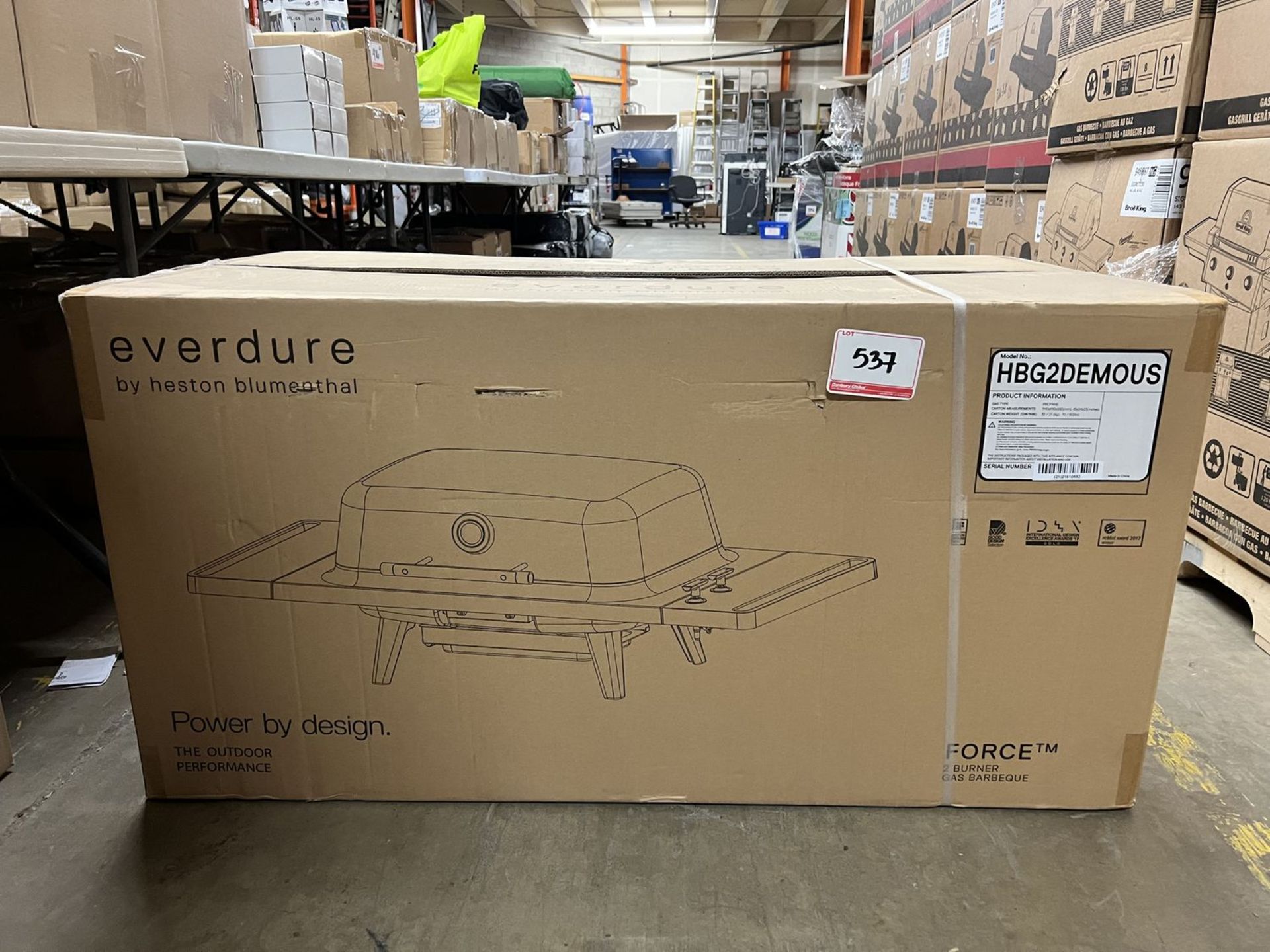 EVERDURE FORCE 2 BURNER PROPANE BBQ - TABLE TOP (NEW IN BOX) (MSRP $1,200)