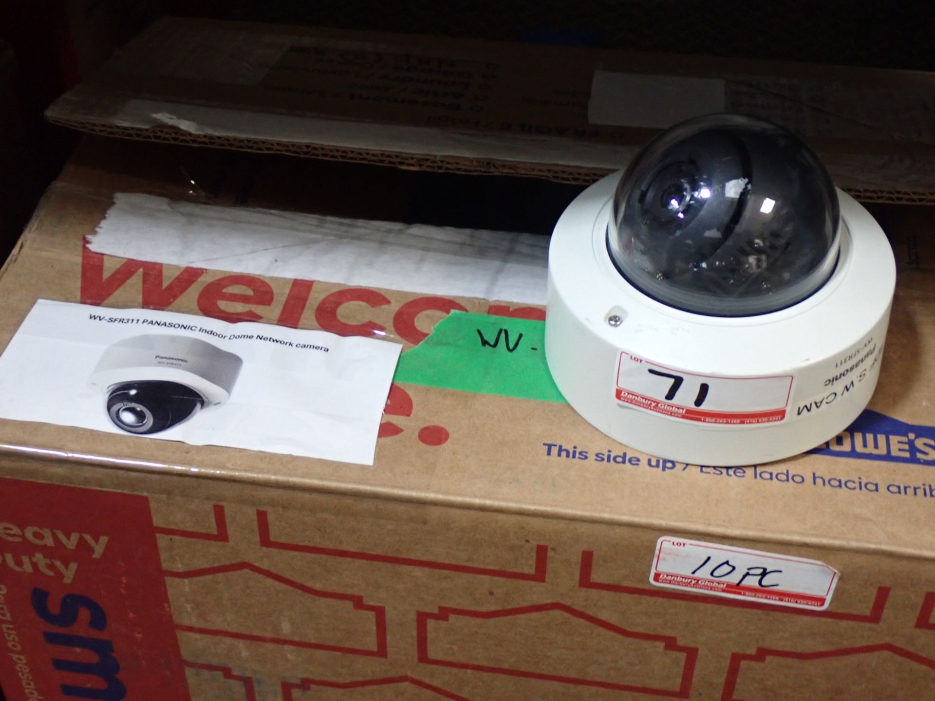 UNITS - PANASONIC WV-SFR311 POE FULL HD VANDAL PROOF DOME CAMERAS