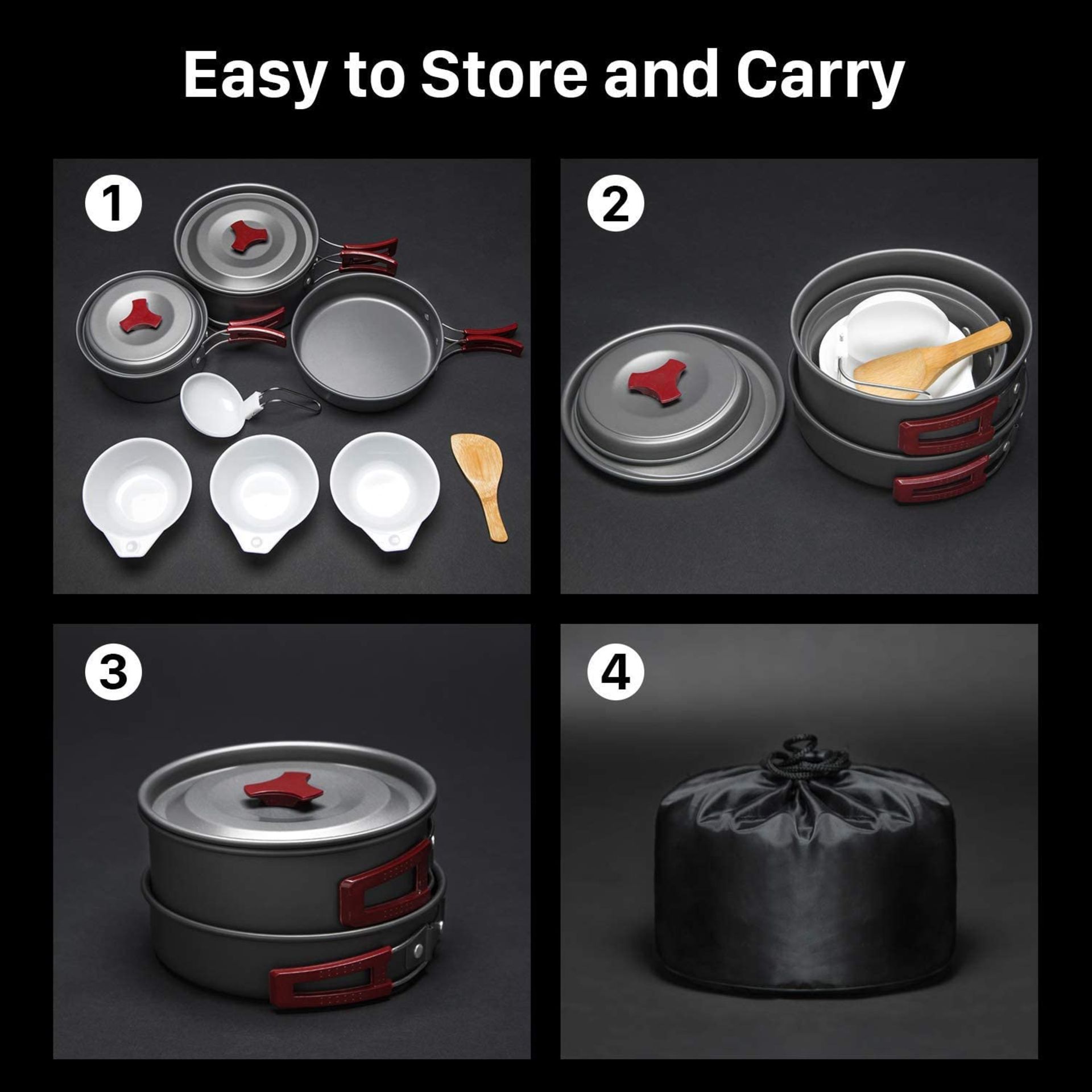 SETS - CAMPING 11-PIECE COOKWARE SETS (NEW) (MSRP $85) - Image 3 of 4
