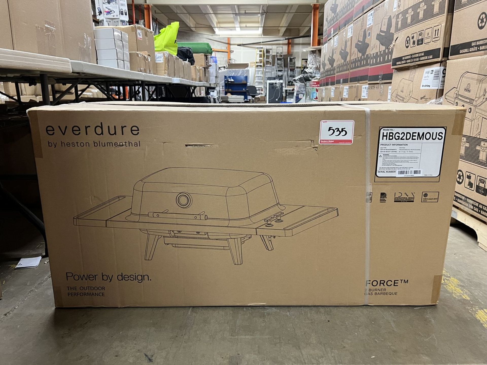 EVERDURE FORCE 2 BURNER PROPANE BBQ - TABLE TOP (NEW IN BOX) (MSRP $1,200)