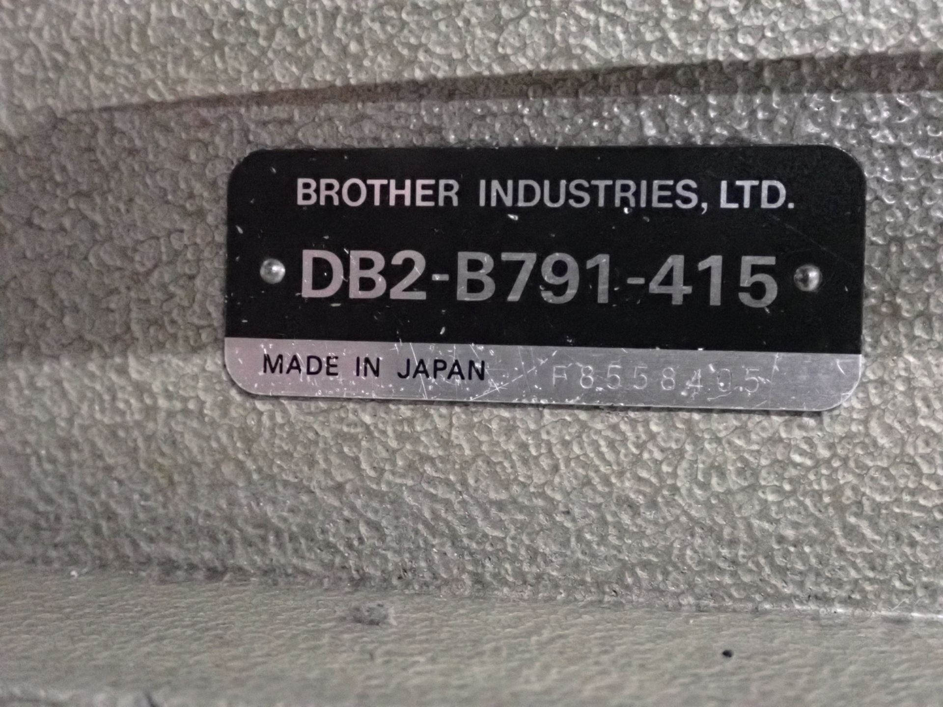 BROTHER DB2-B791-415 S/NEEDLE W/ E40 CONTROLLER (110v) - Image 2 of 7