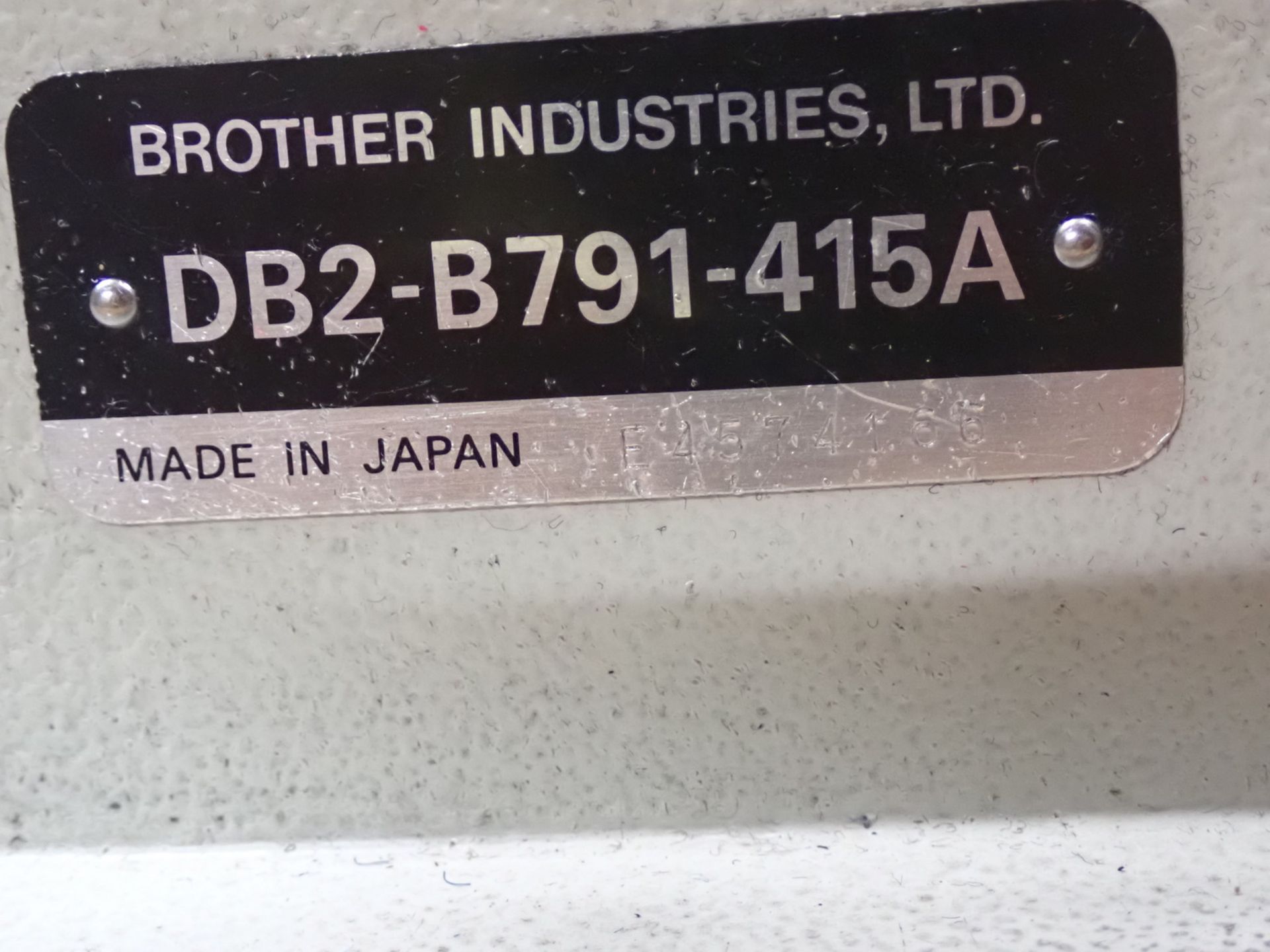 BROTHER DB2-B791-415A SGLE NEEDLE W/ E40 CONTROLLER (110V) - Bild 2 aus 8