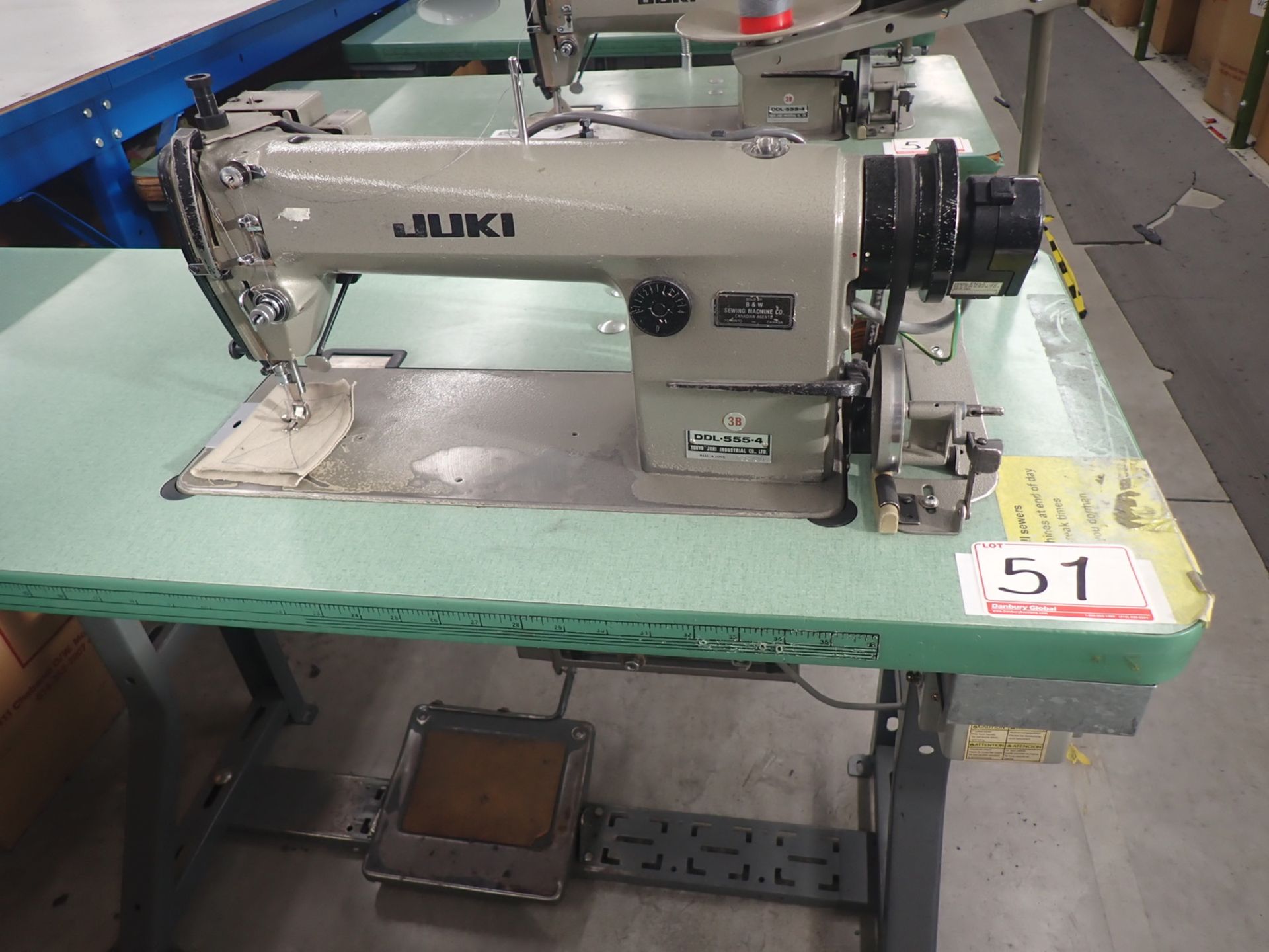 JUKI DDL-555-4 SGLE NEEDLE W/ NEEDLE POSITIONER (220V)