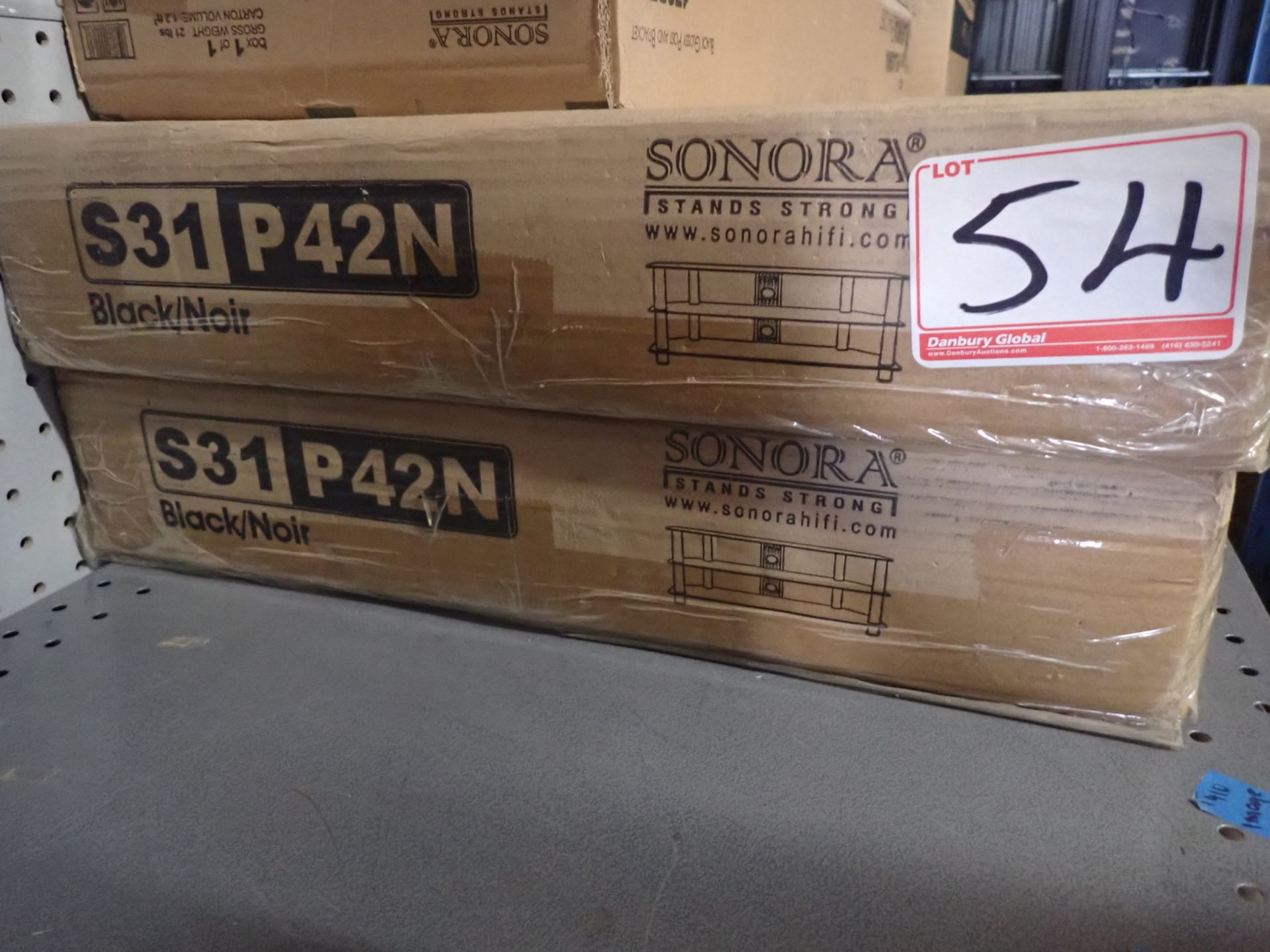 LOT - SONORA P42N BLACK TV STANDS (2 UNITS) - Image 2 of 2