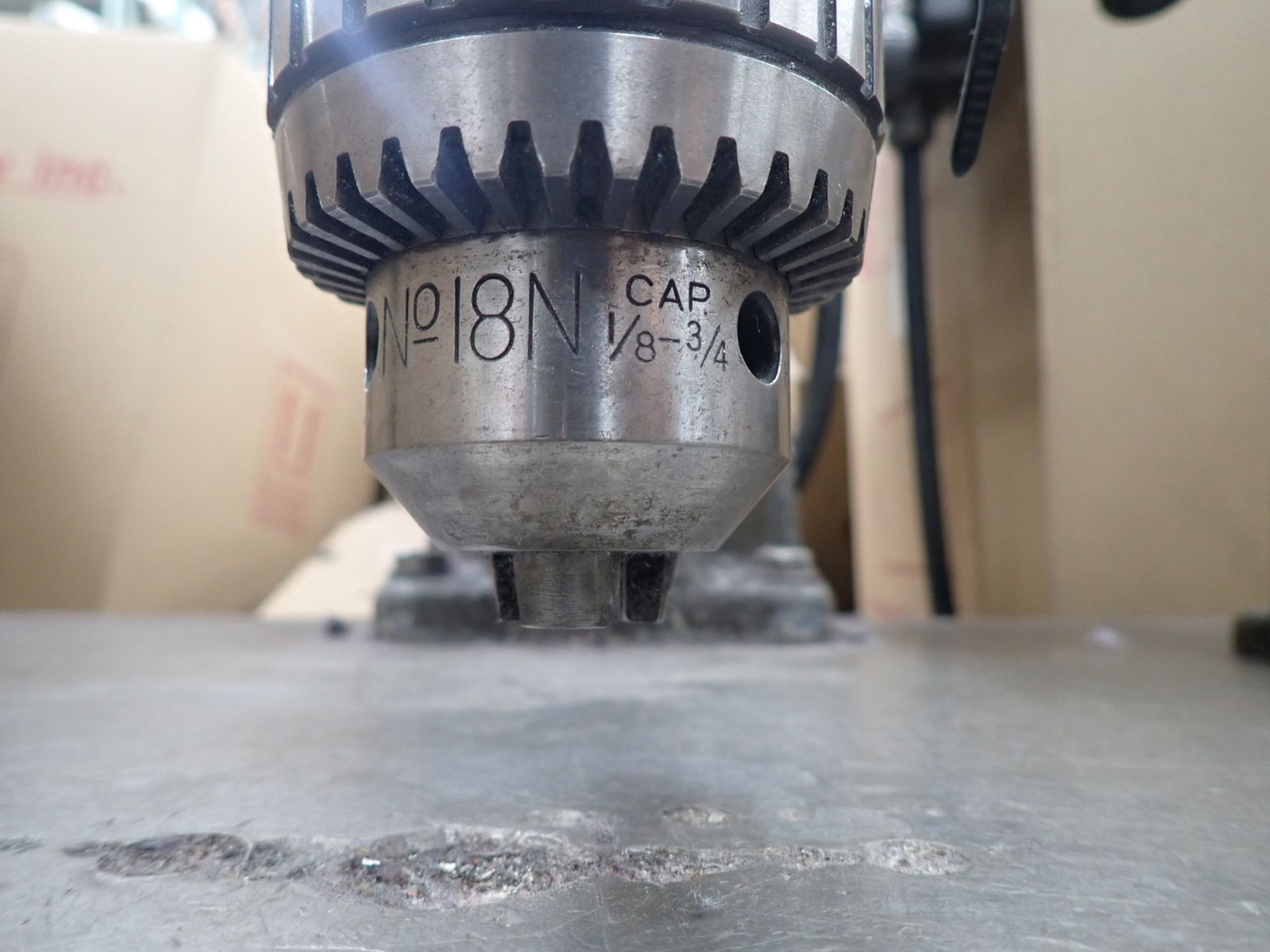 CANADIAN BLOWER 1/ 8 - 3/ 4" TABLE TOP DRILL PRESS W/ TABLE & VISES - Image 2 of 4