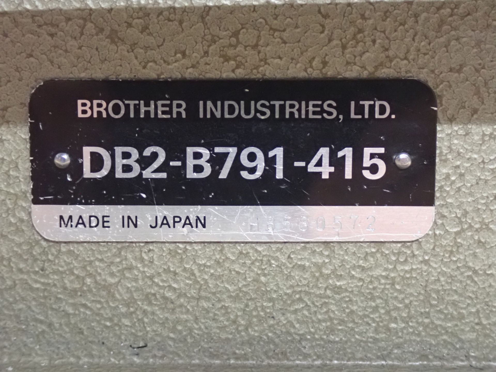 BROTHER DB2-B791-415 S/NEEDLE W/ E40 CONTROLLER (110v) - Image 2 of 7