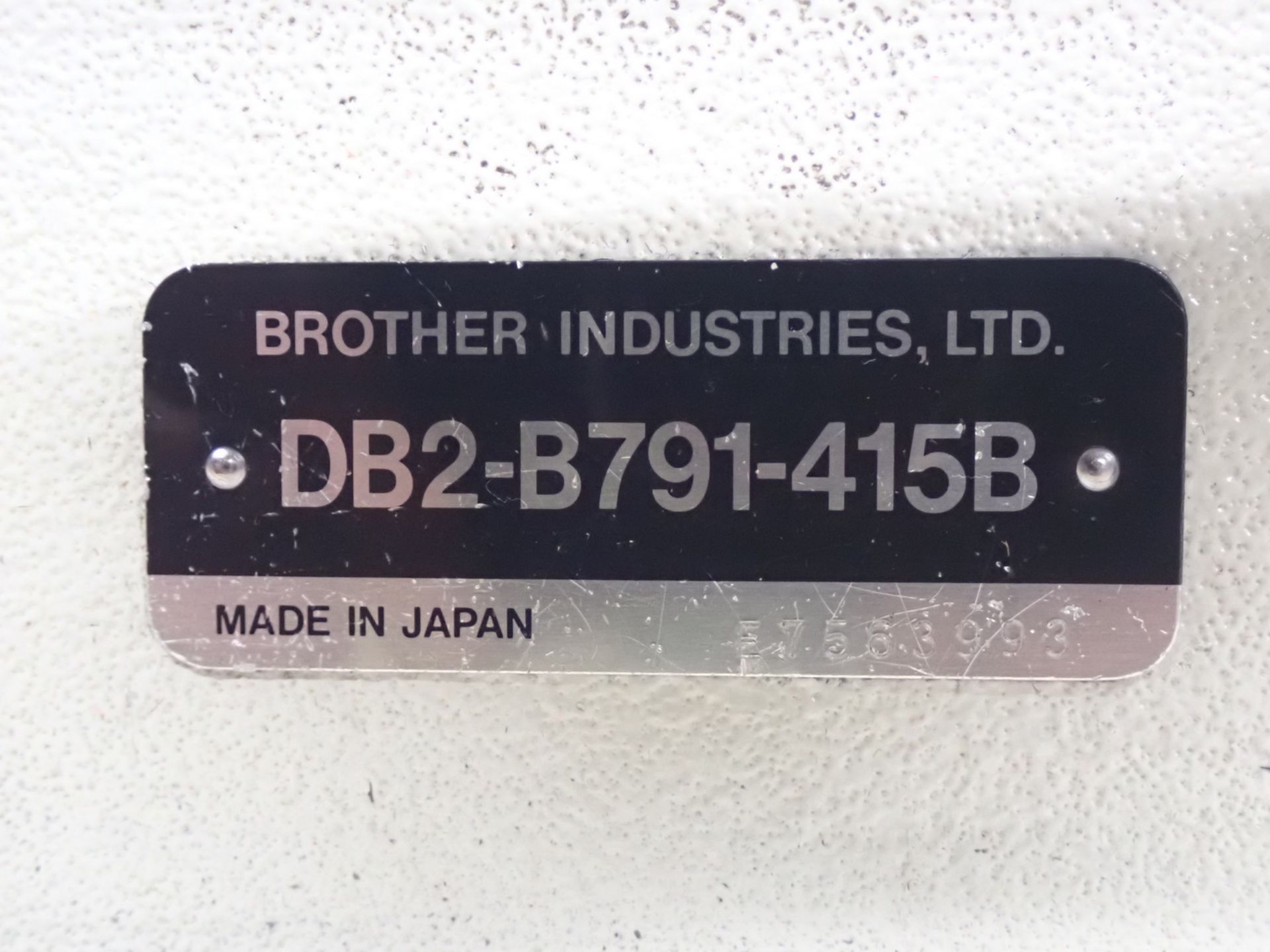 BROTHER DB2-B791-415B SGLE NEEDLE W/ F40 CONTROLLER (110V) - Image 2 of 7