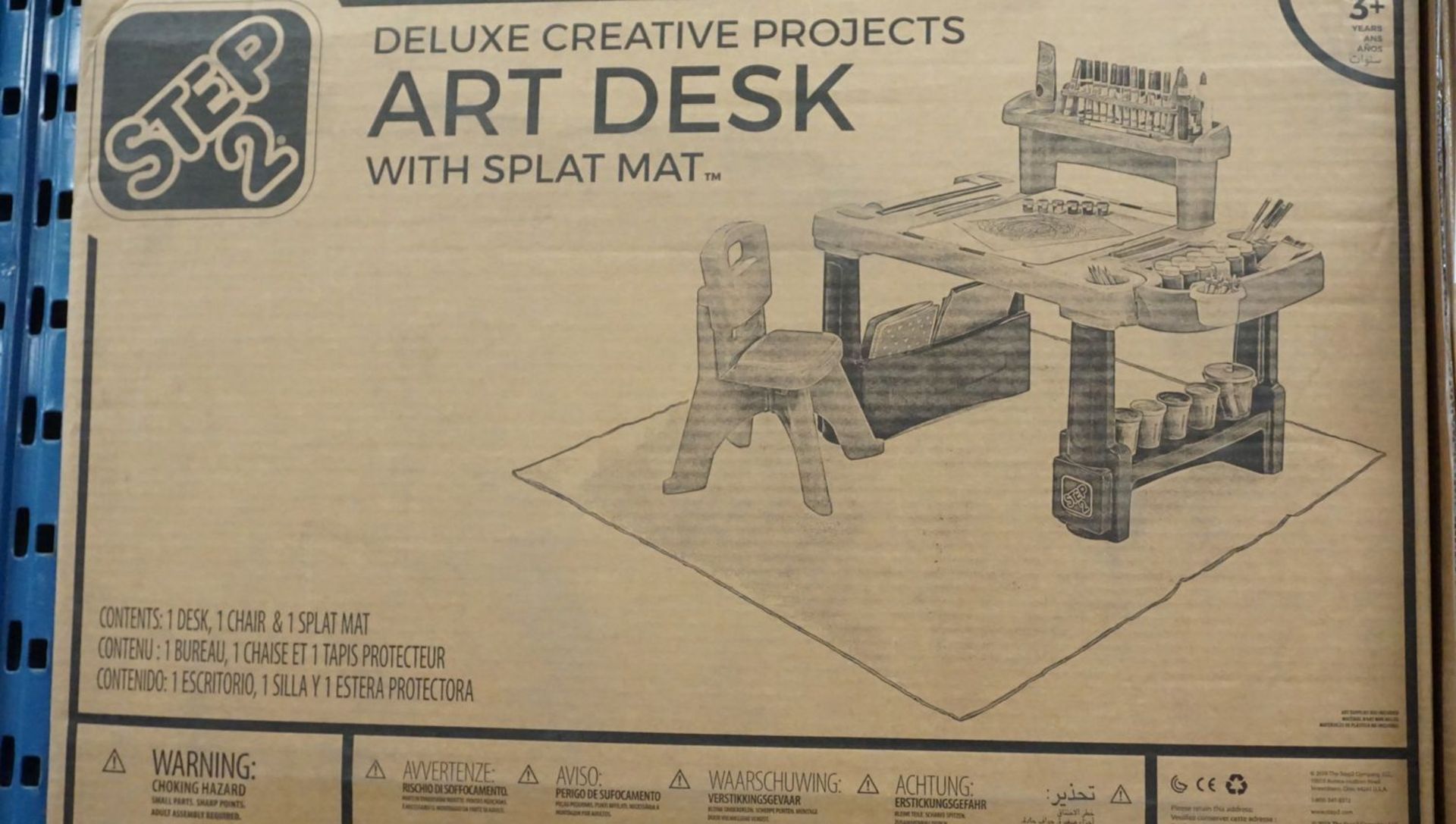 STEP2 DELUXE CREATIVE PROJECTS ART DESK W/ SPLAT MAT (498499) (MSRP $250)