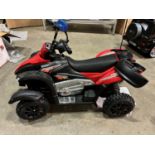KIDS QUAD RIDE-ON ATV RED KIDS ELECTIC RIDE ON CAR (DEMO - TESTED & WORKING) (MSRP $599)