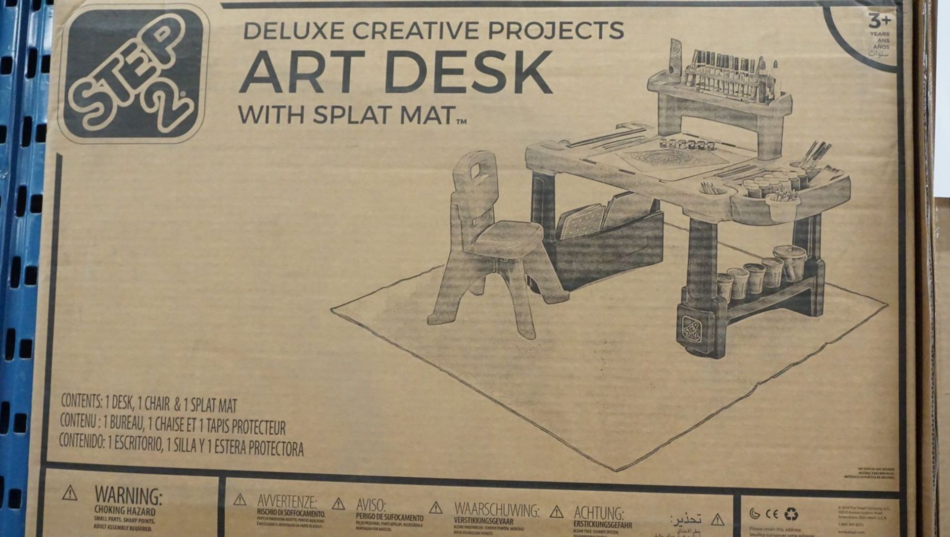 STEP2 DELUXE CREATIVE PROJECTS ART DESK W/ SPLAT MAT (498499) (MSRP $250)