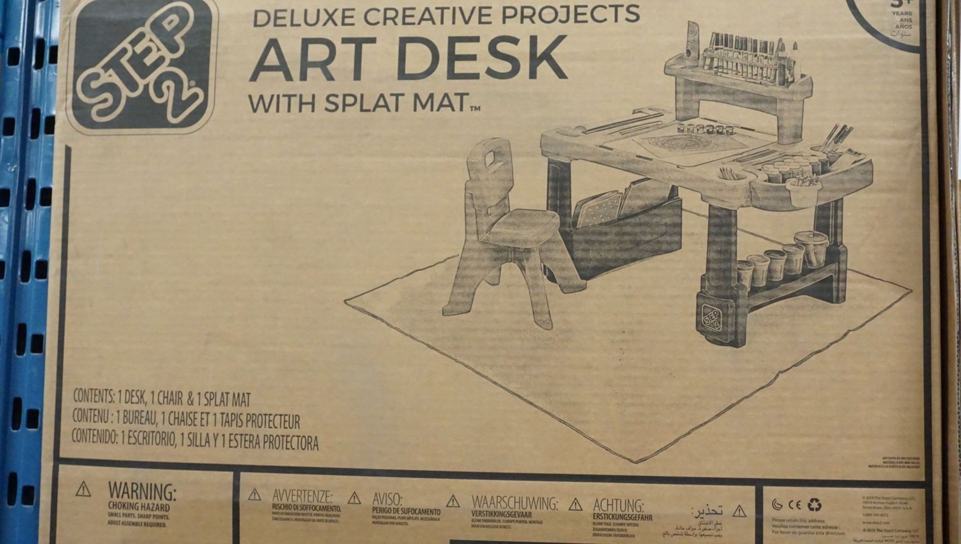 STEP2 DELUXE CREATIVE PROJECTS ART DESK W/ SPLAT MAT (498499) (MSRP $250)