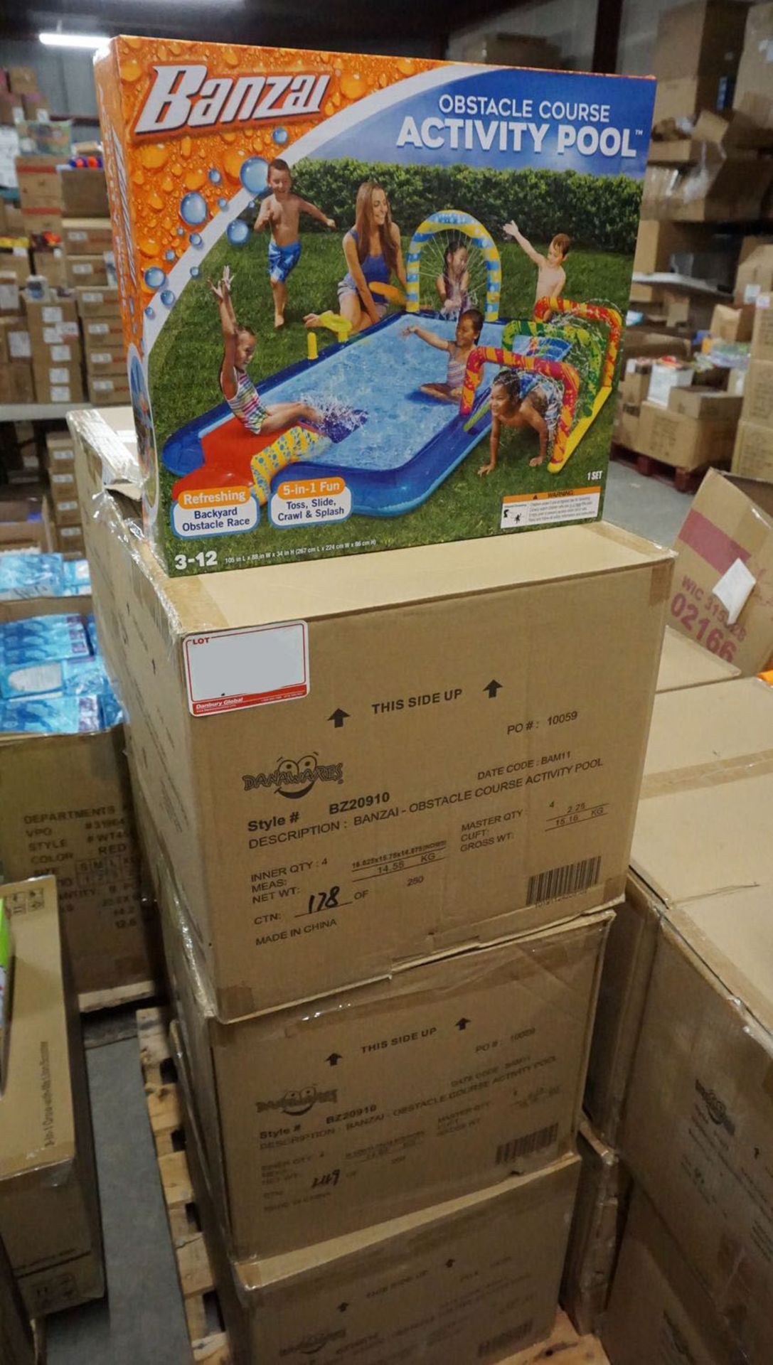 UNITS - BANZAI OBSTACLE COURSE ACTIVITY POOLS (MSRP $150) (6 BOXES)