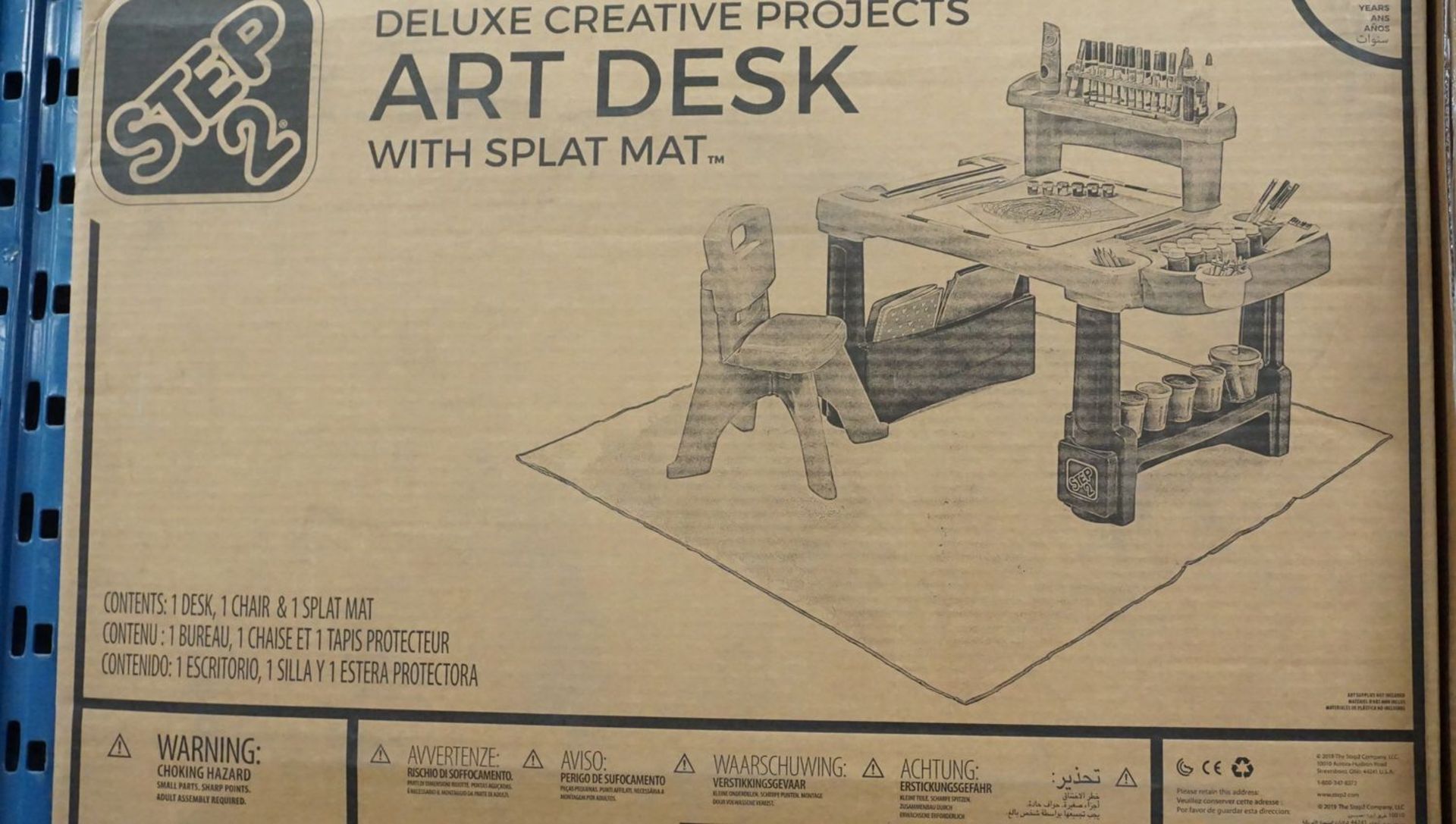 STEP2 DELUXE CREATIVE PROJECTS ART DESK W/ SPLAT MAT (498499) (MSRP $250)