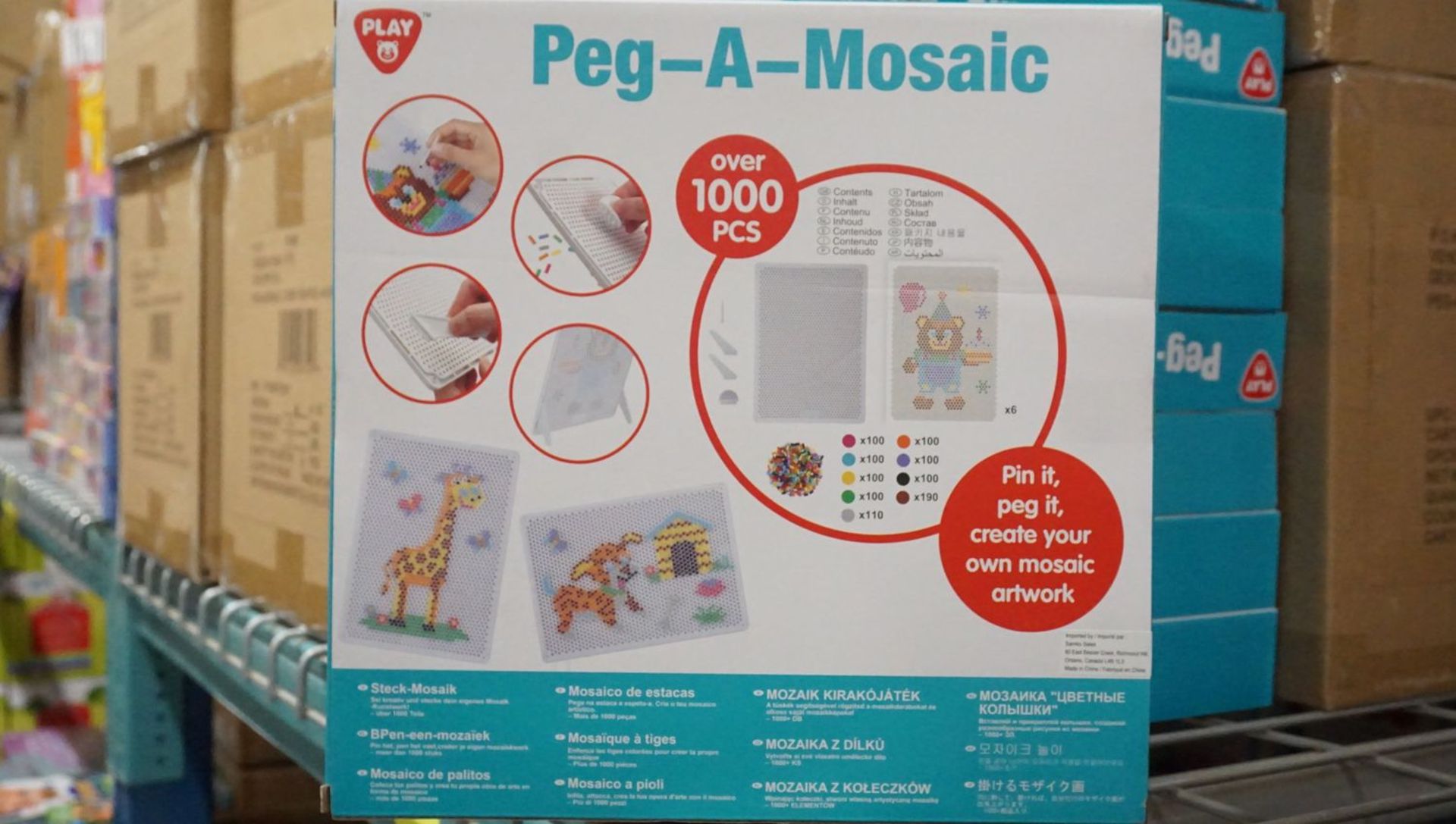 LOT - PLAY PEG-A-MOSAIC GAME (96 UNITS) - Image 2 of 2