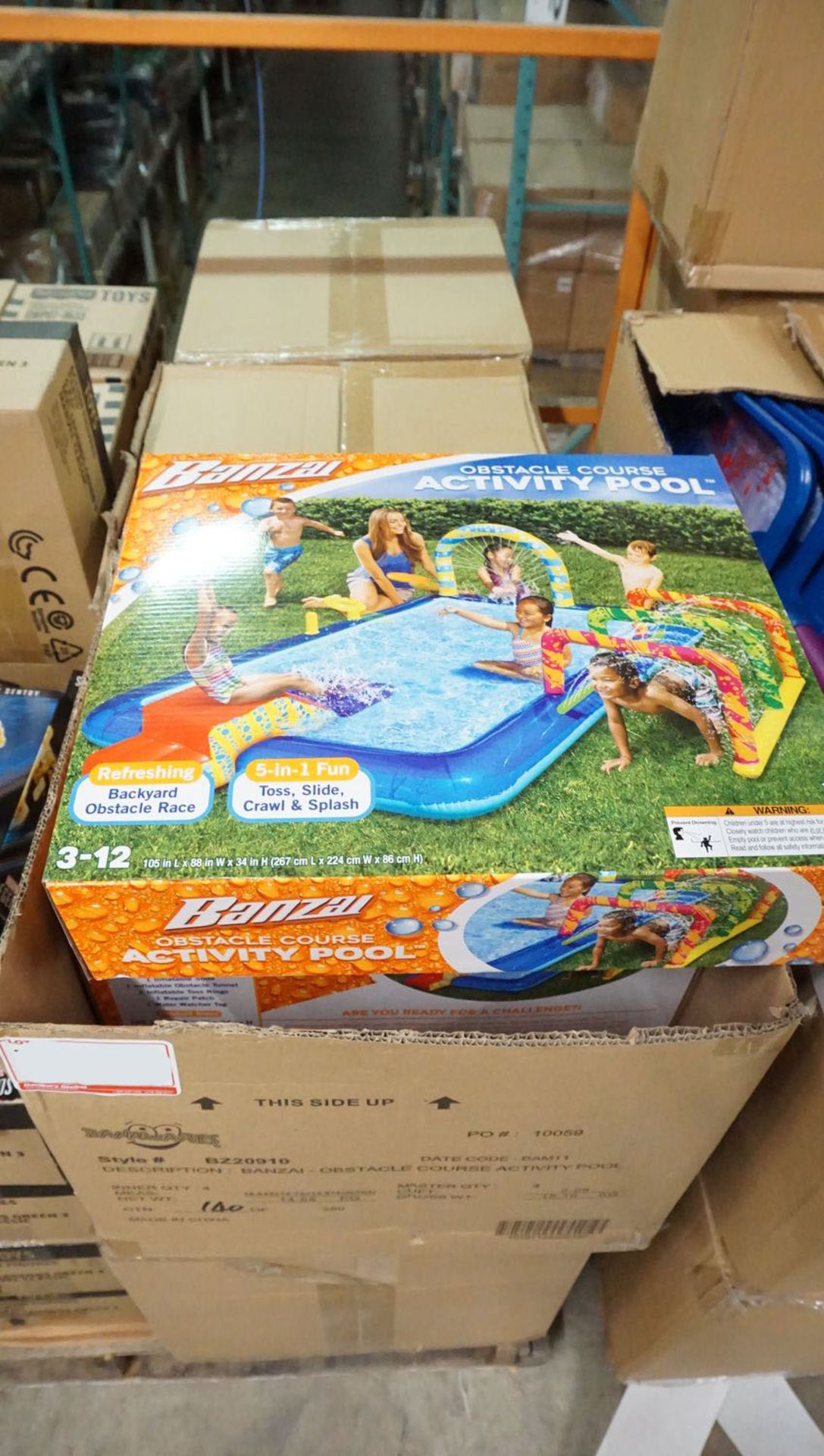 UNITS - BANZAI OBSTACLE COURSE ACTIVITY POOLS (MSRP $150) (6 BOXES)
