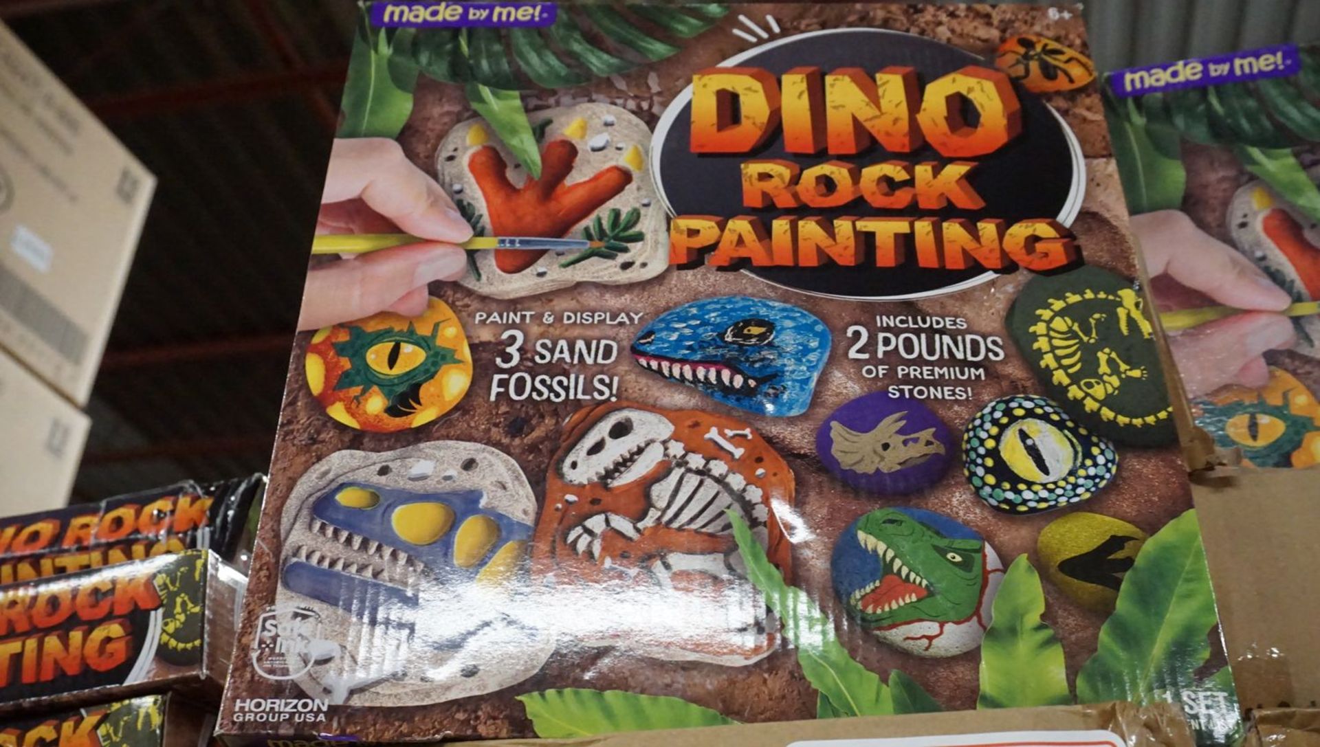 BOXES - MADE BY ME DINO ROCK PAINTING SETS (4 SETS/BOX) (8 BOXES PLUS 39 LOOSE) - Image 2 of 2