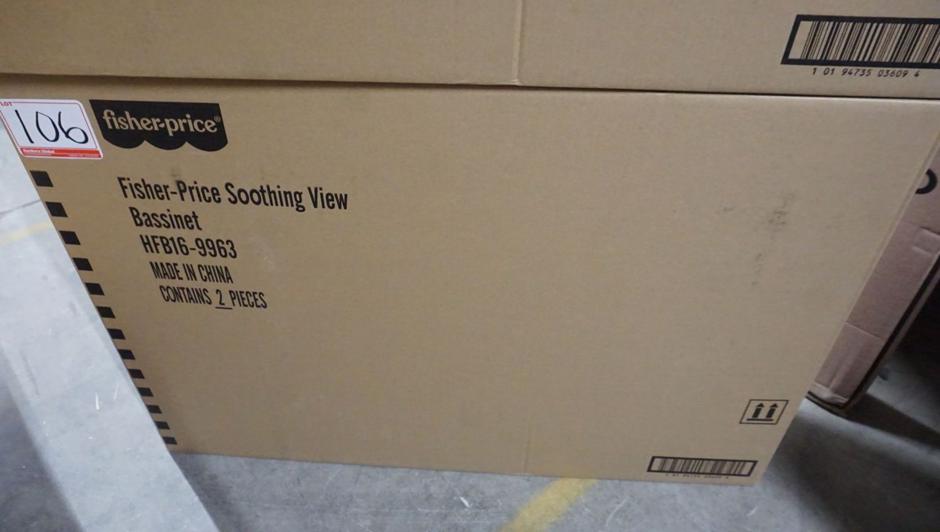 BOXES - FISHER PRICE SOOTHING VIEW BASSINET (2 PIECES / BOX)