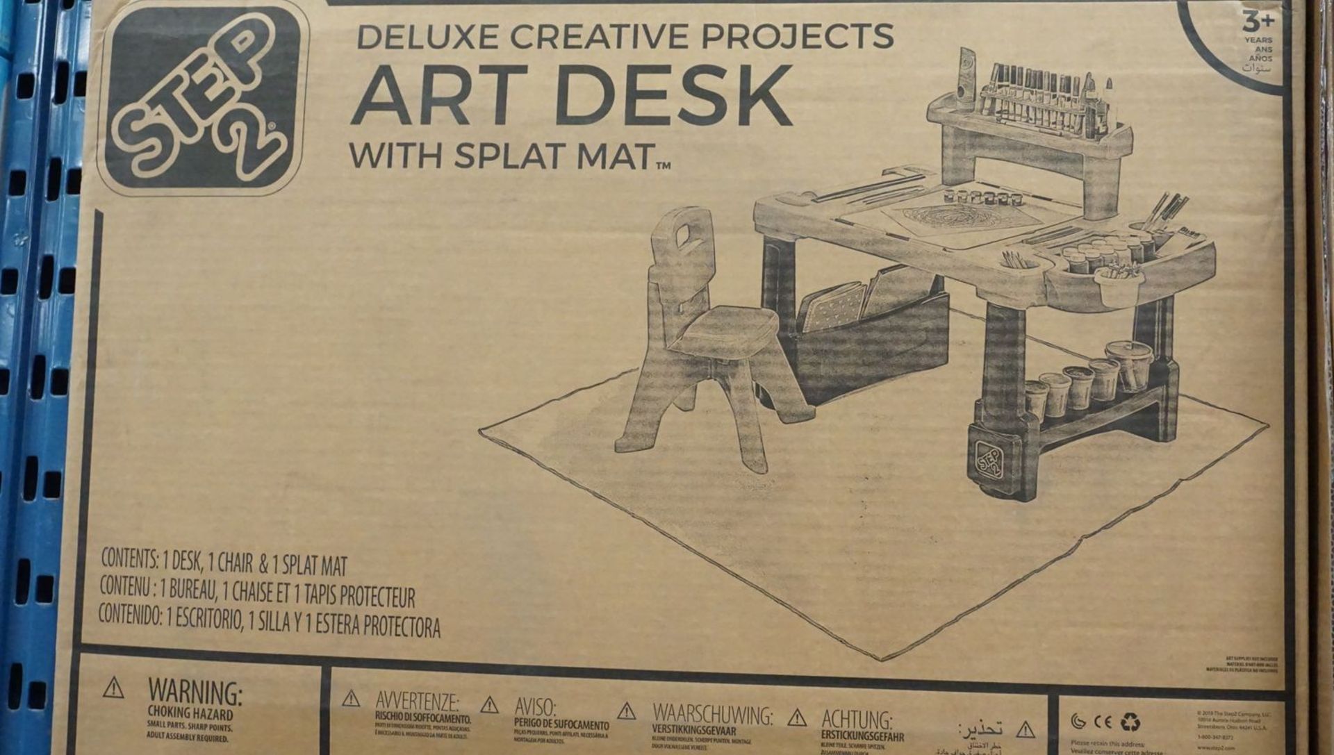 STEP2 DELUXE CREATIVE PROJECTS ART DESK W/ SPLAT MAT (498499) (MSRP $250)