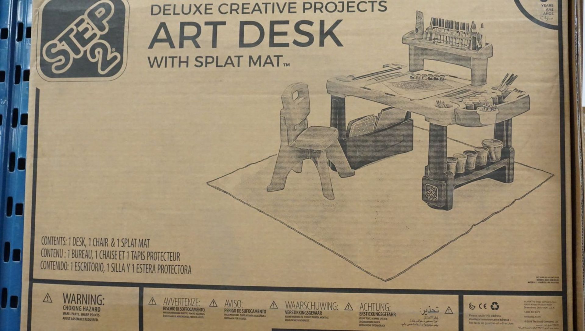 STEP2 DELUXE CREATIVE PROJECTS ART DESK W/ SPLAT MAT (498499) (MSRP $250)