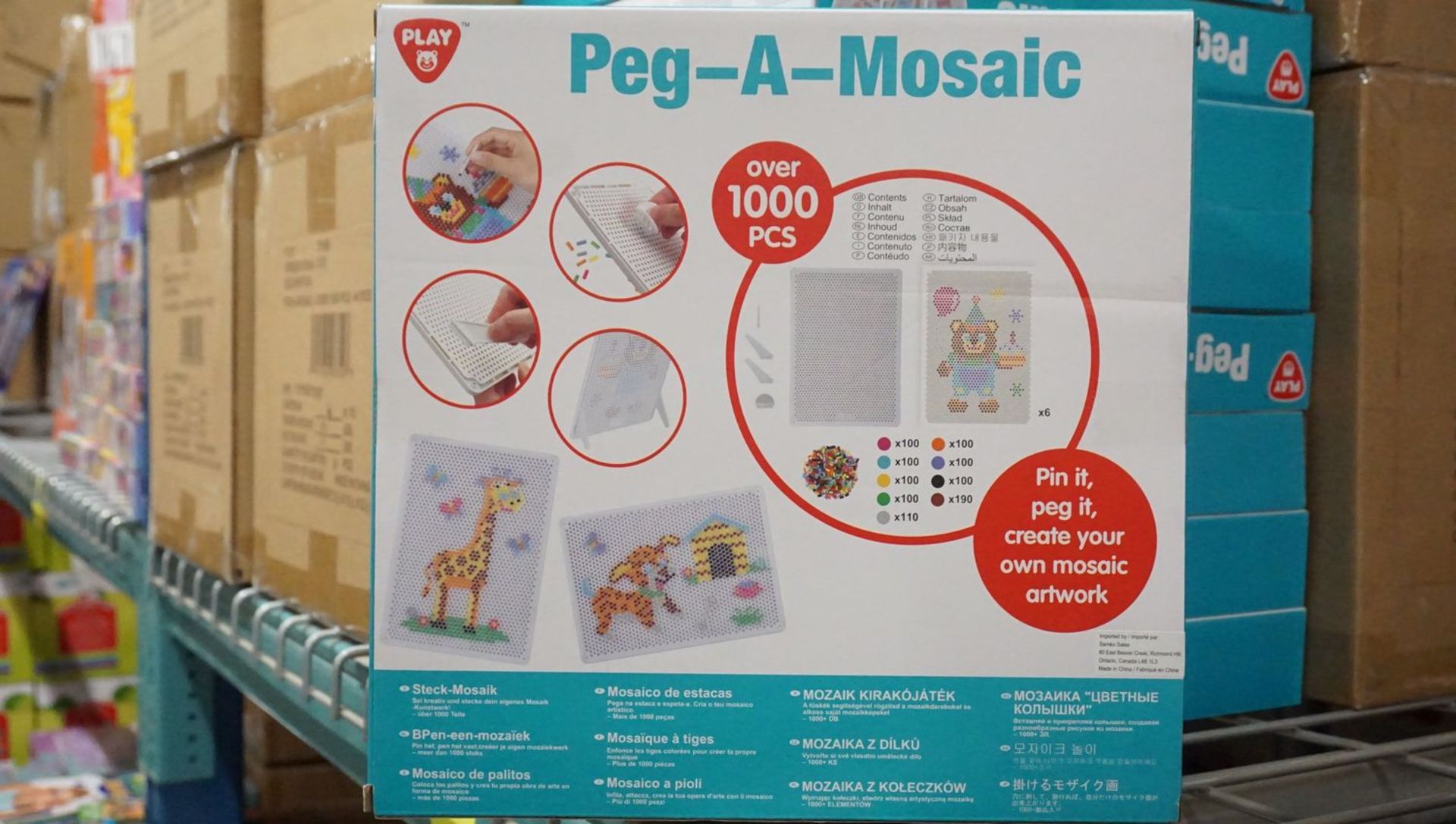 BOXES - PLAY PEG-A-MOSAIC GAME (6 PCS/BOX)