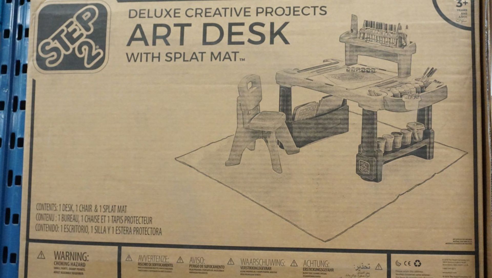 STEP2 DELUXE CREATIVE PROJECTS ART DESK W/ SPLAT MAT (498499) (MSRP $250)