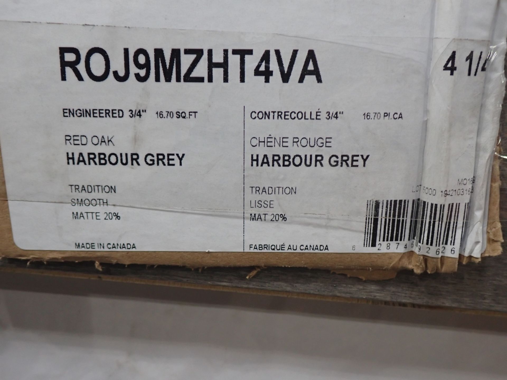 BOXES - RED OAK HARBOUR GREY 3/4" X 4.25" ENGINEERED HARDWOOD FLOORING (16.7 SQFT/BOX) - Image 2 of 3