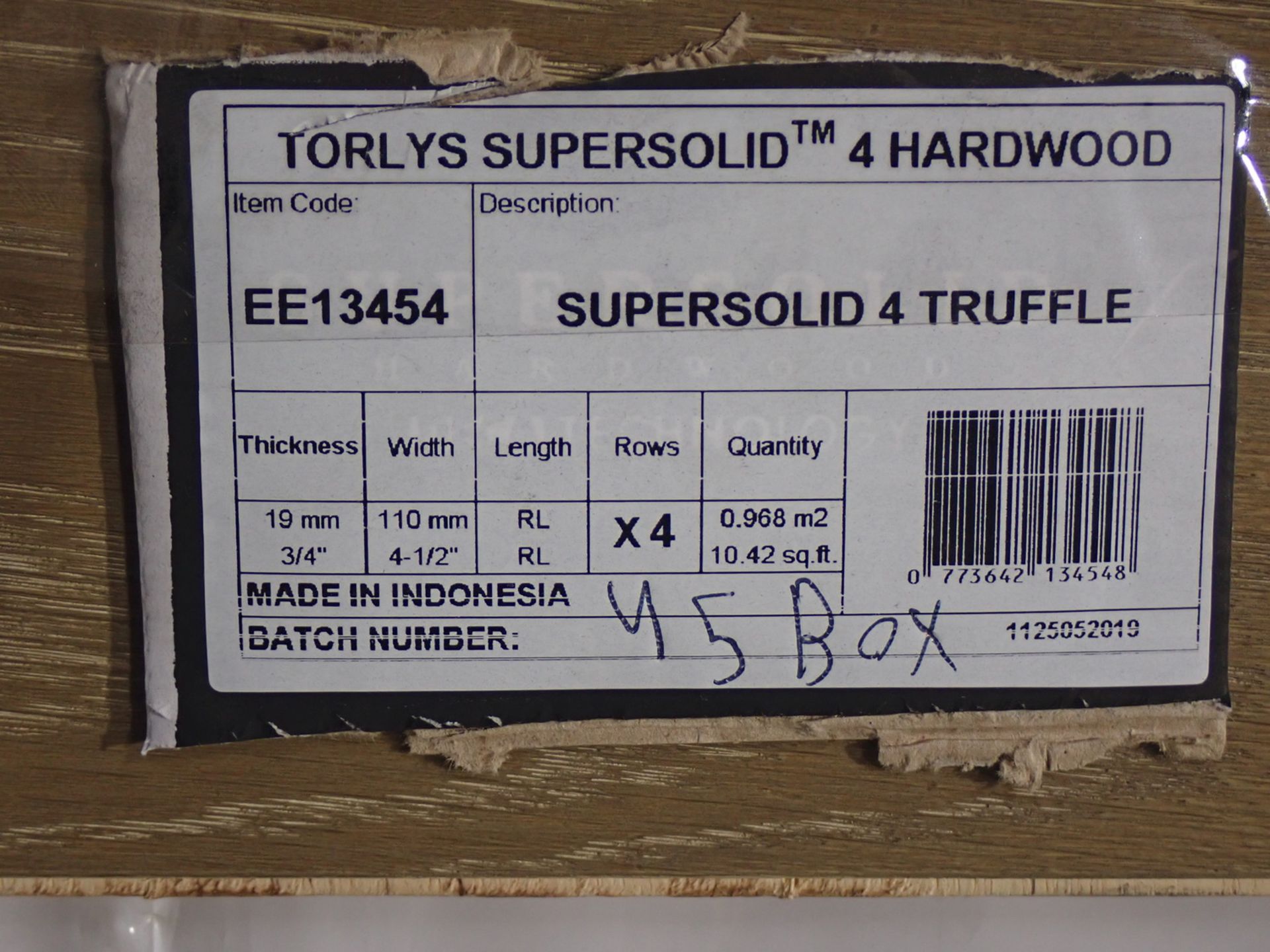 BOXES - TRUFFFLE 4.5" X 3/4" ENGINEERED HARDWOOD FLOORING (10.42 SQFT/BOX) - Image 2 of 3