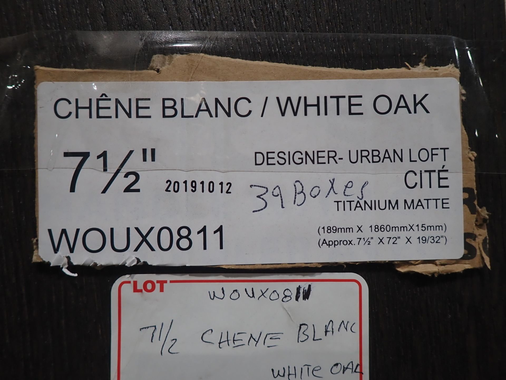 BOXES - WHITE OAK URBAN LOT 7.5" X 19/32" ENGINEERED HARDWOOD FLOORING (22 SQFT/BOX) - Image 2 of 3
