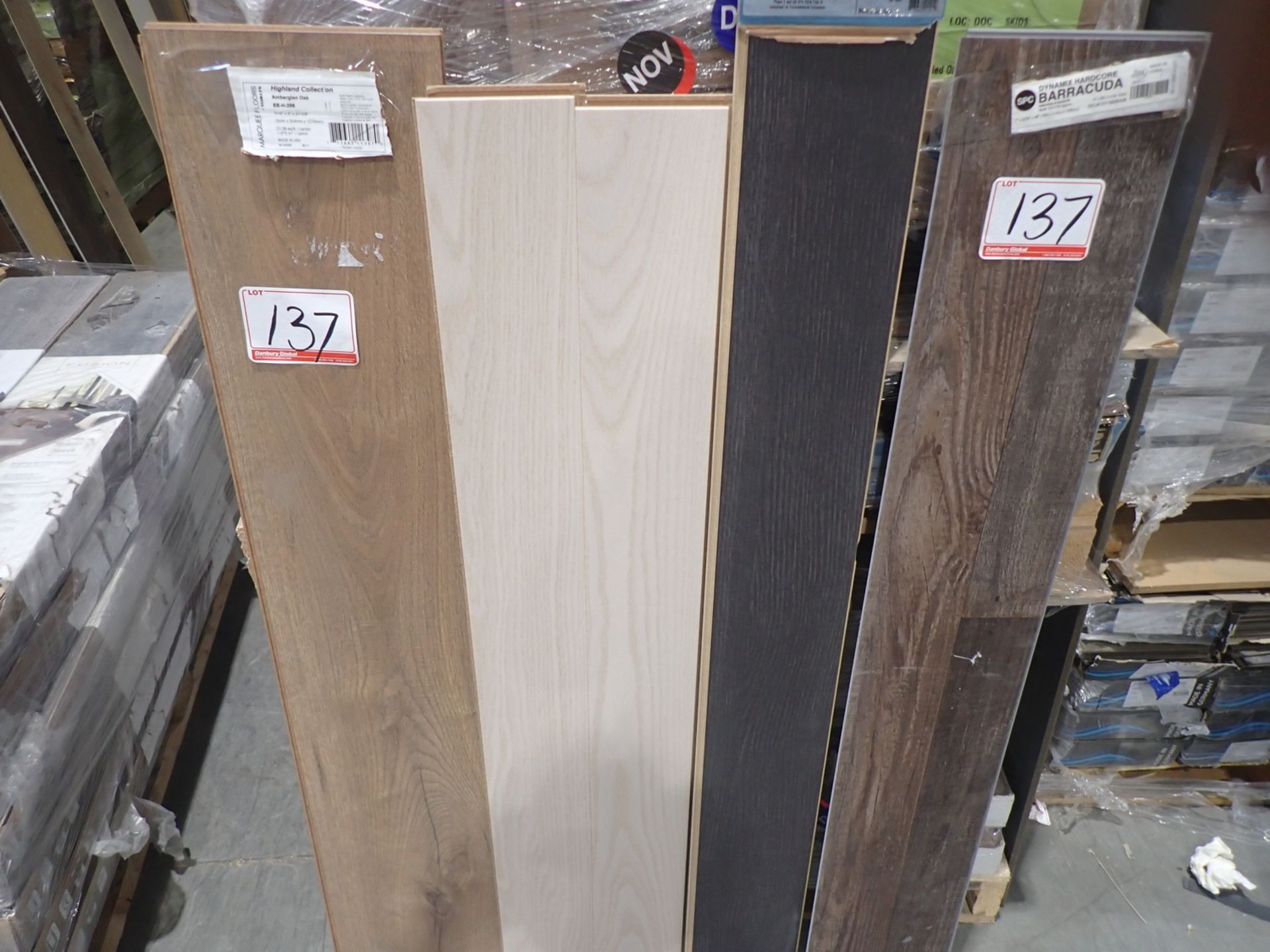 LOT - MIDNIGHT OAK, BARRACUDA, & ASSTD LAMINATE & VINYL FLOORING