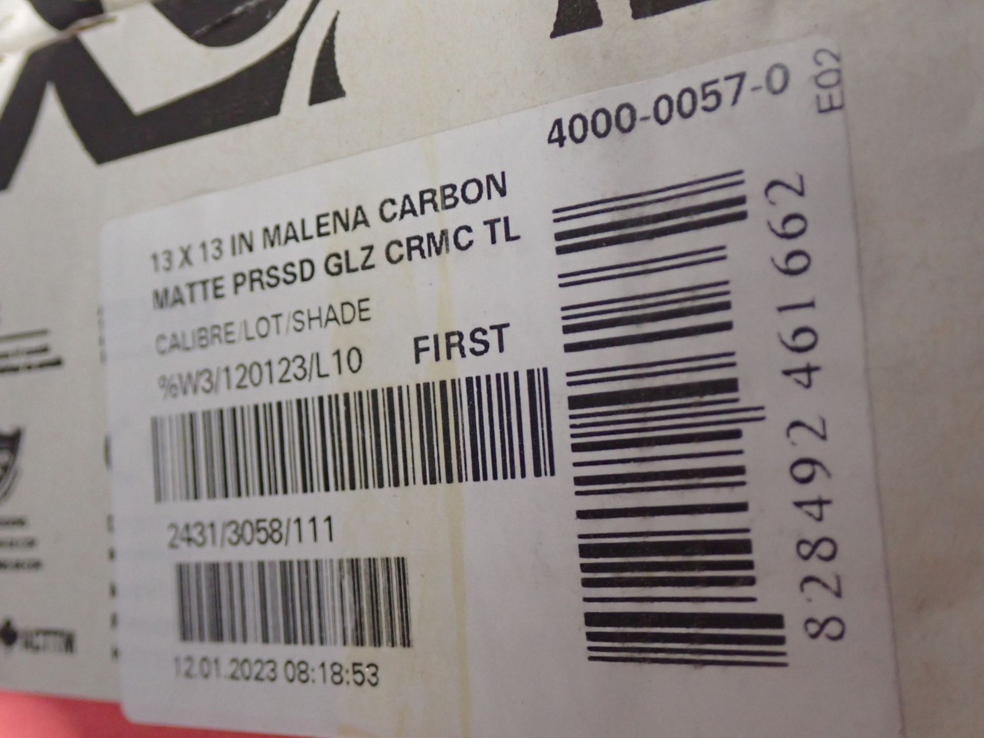 BOXES - MALENA CARBON 13 X 13" CERAMIC TILES (11 PCS/BOX) - Image 3 of 3