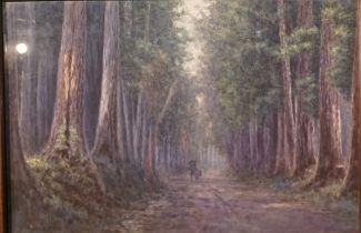 Yokouchi, Ginnosuke Kiyoharu: Waldweg im Nebel