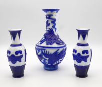 3 Peking Glas Vasen