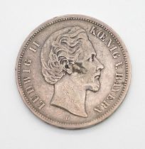 5 Silbermark Dt. Reich Ludwig2 1874 d