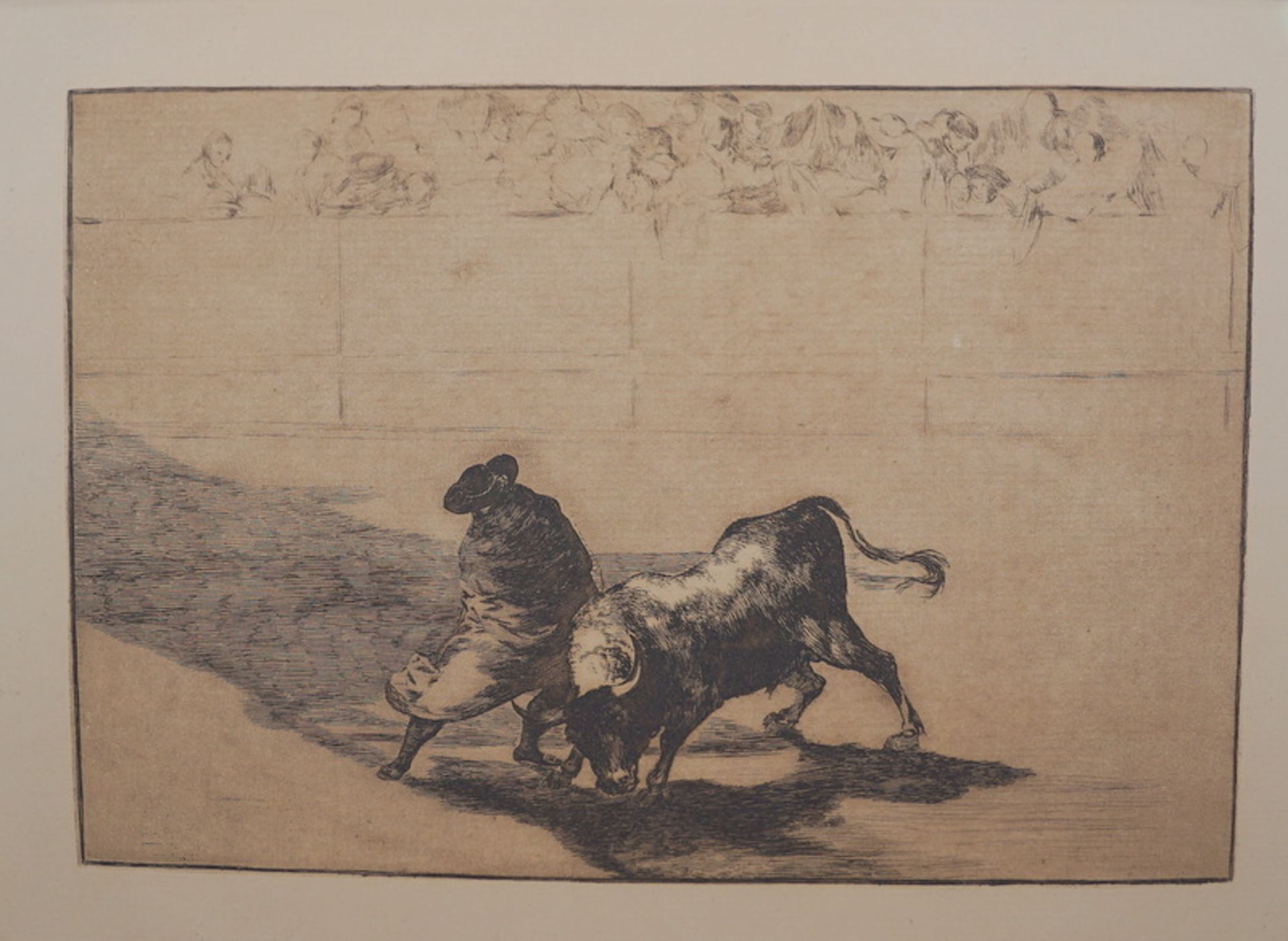 Goya y Lucientes, Francisco José de: Stierkampfszene aus La Tauromaquia 1814-16 Nr .14
