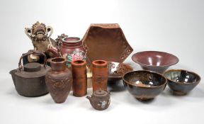 Sammlung Braunes Steingut und Braunglasierte Keramik 10 Teile