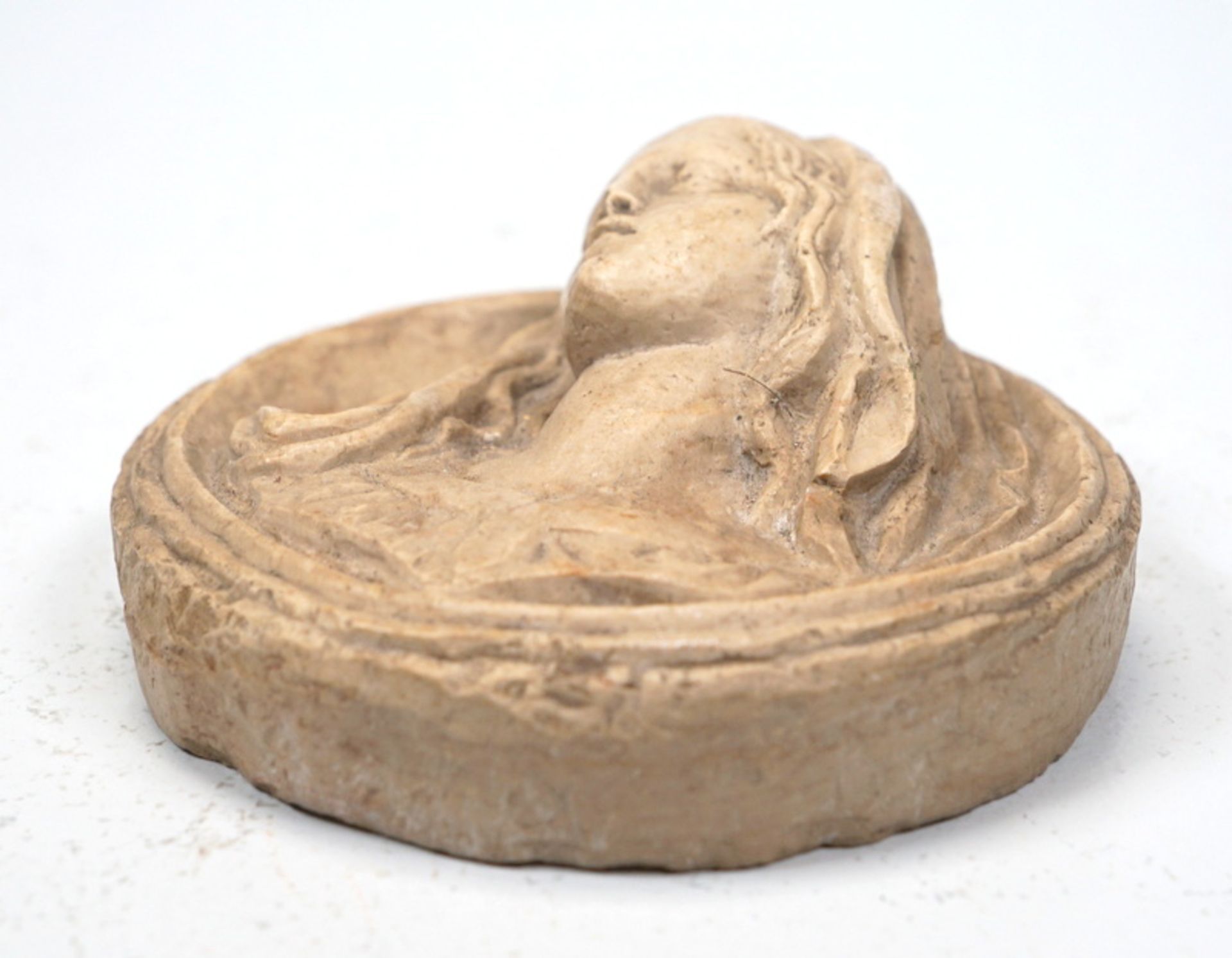 Tondo / Rundbild-Relief eines Frauenkopfes nach antikem Vorbild - Image 2 of 2
