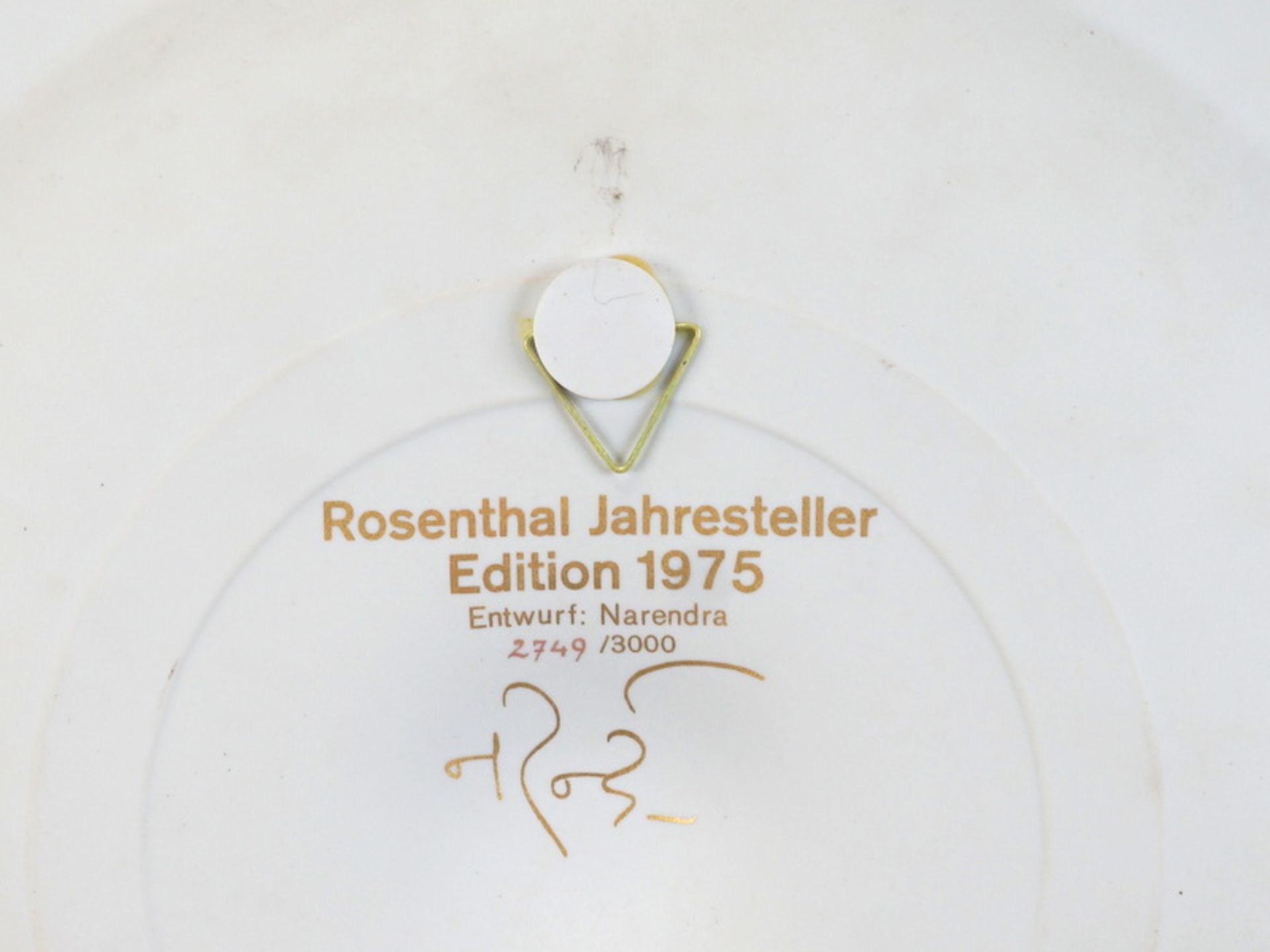 Rosenthal, Studio Line: Jahresteller 1975 von Srivastava Narendra, Nr.  2749 von 3000 - Bild 3 aus 3