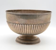 viktorianischer Rosebowl/Weinkühler -Sterling London 1895