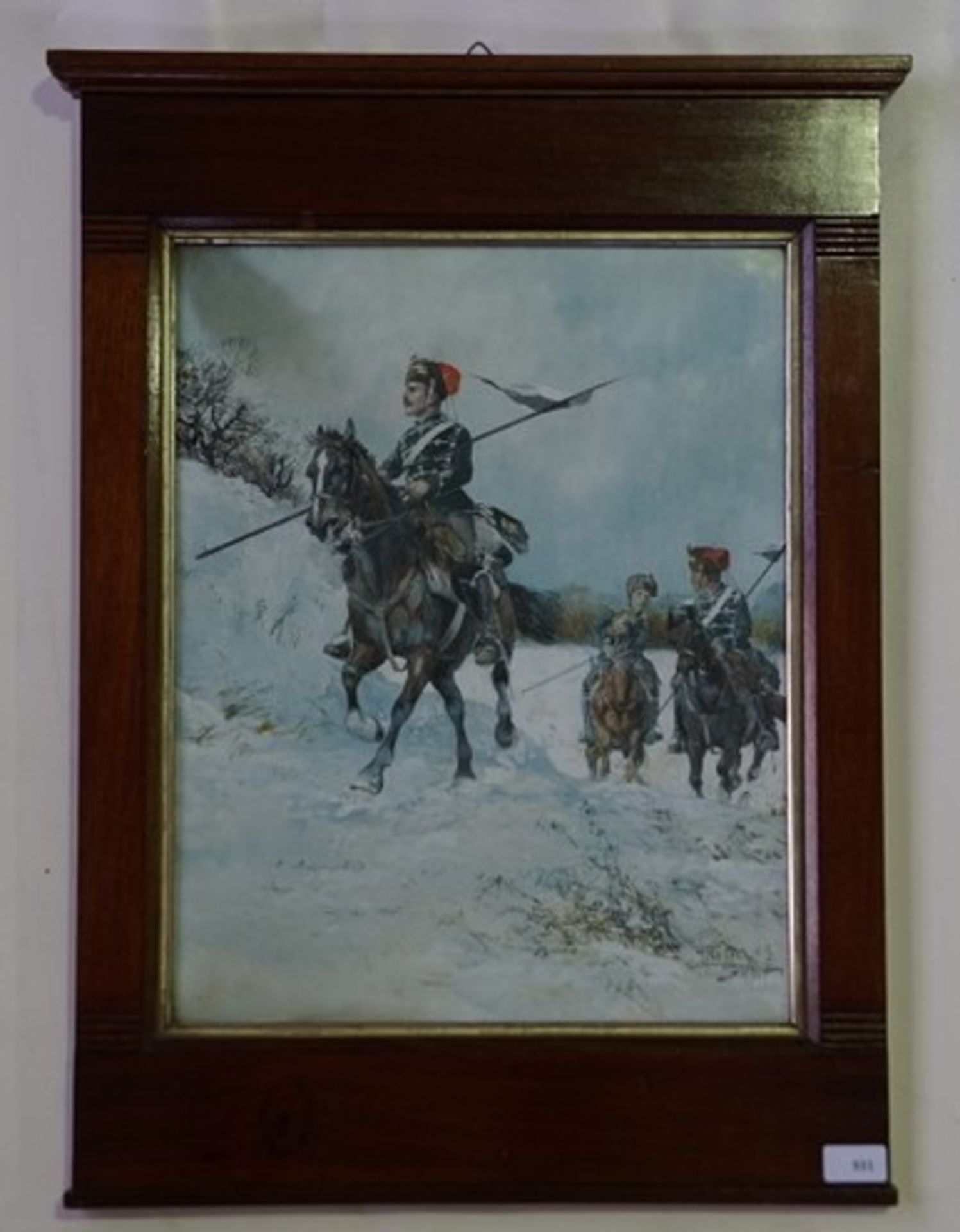 Rüter, Heinrich: Drei polnische Ulanen auf winterlicher Patrouille - Bild 4 aus 4