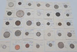 35 Silbermünzen Kreuzer, Pfennige und Groschen