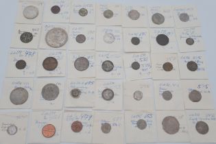 35 Silbermünzen Kreuzer, Pfennige und Groschen