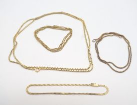 4 Teile Goldschmuck - Ketten