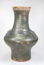 Schultervase Hu mit Löwenköpfen Taotie - Han Dynasty