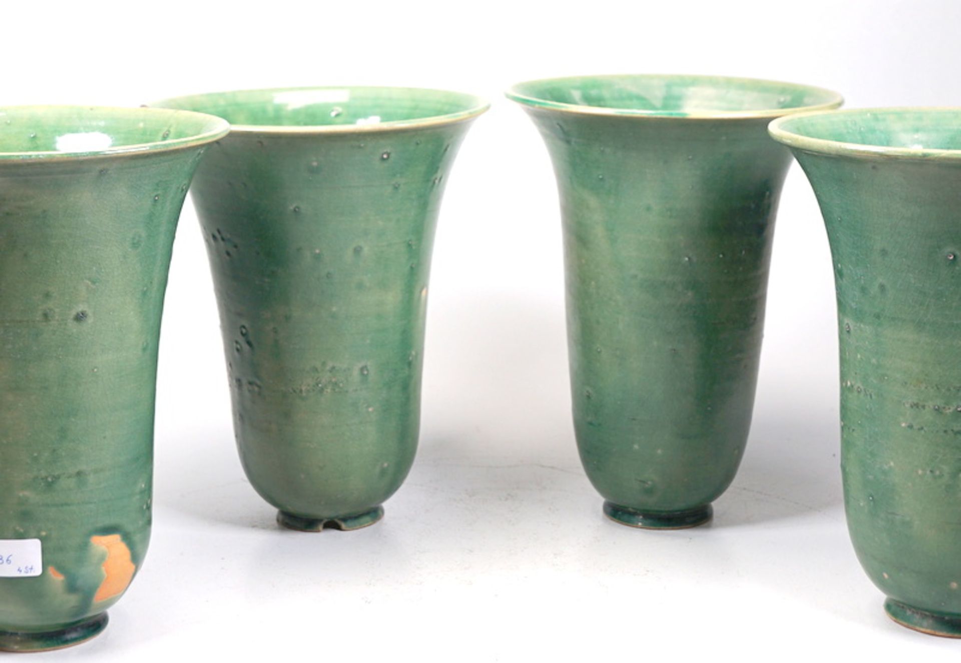 4 hohe Trompeten-Vasen - Image 2 of 4