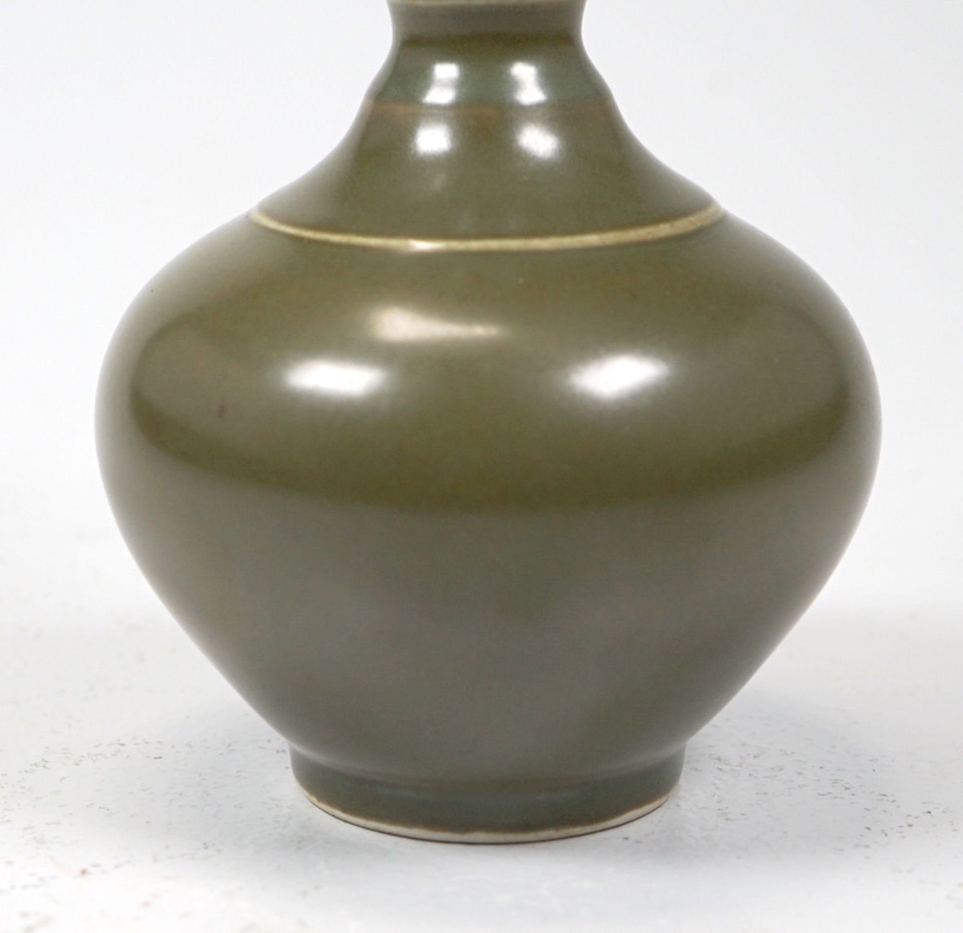 Balustervase mit Tea Dust Glasur Wanli Marke - Bild 2 aus 5