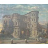 Architekturvedute Trier Nächtliche Porta Nigra ca. um 1880