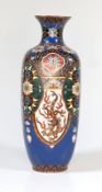 jap. Cloissonne Vase mit Phönix und Drachendekor