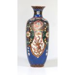 jap. Cloissonne Vase mit Phönix und Drachendekor
