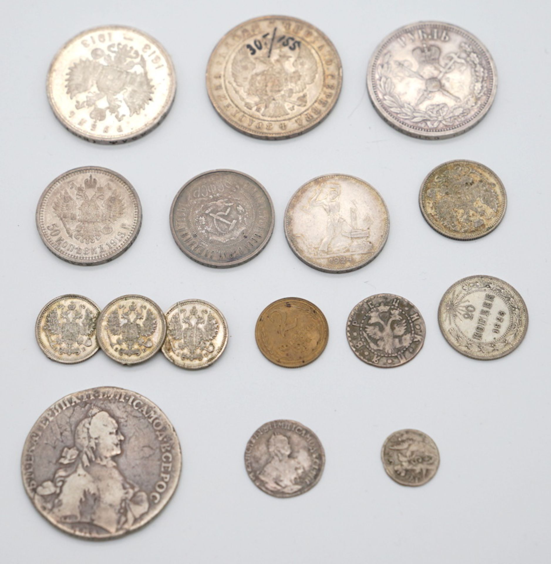 Sammlung Silber-Rubel- Russland 1707-1924