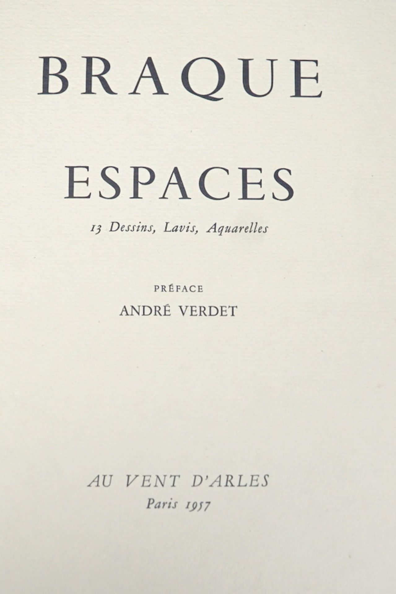 Braque, Georges: "Espaces" 1957, Exemplar 244/300 Komplett. - Image 2 of 15